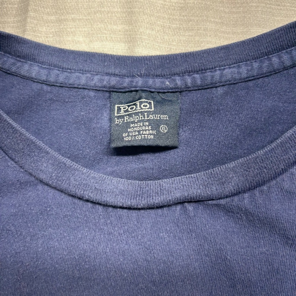 Polo Ralph Lauren Mens XL Navy Blue American Flag Graphic T-Shirt Est 1967 - Picture 3 of 7